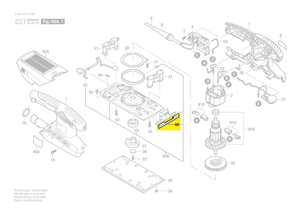 barrette caoutchouc pince bande réf. 2 609 170 042 BOSCH